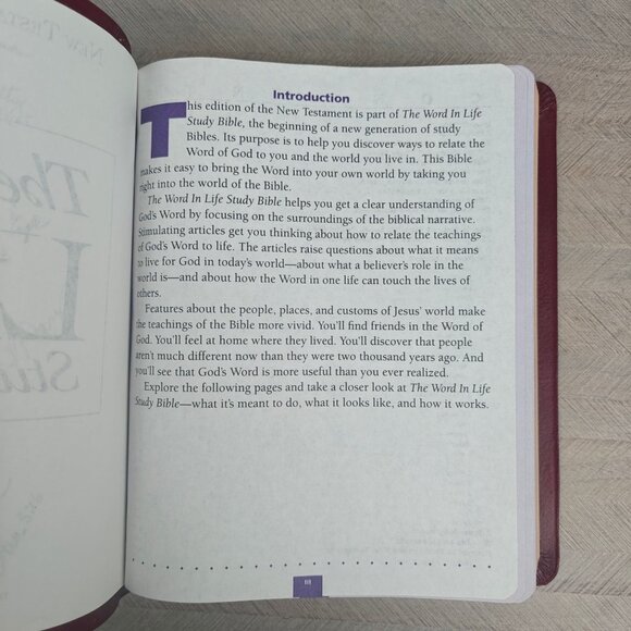 The Word In Life Study Bible New Testament Edition NKJV Red Genuine Leather 1993 - Picture 6 of 12